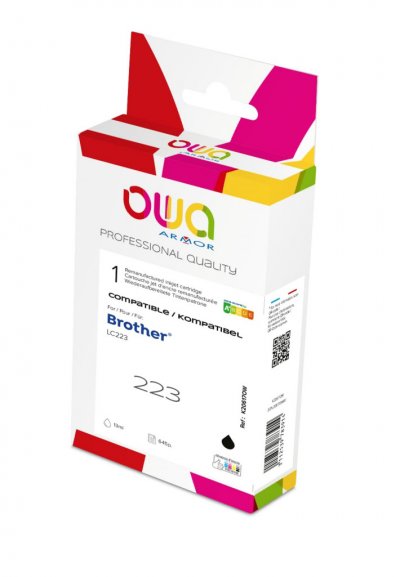 OWA  Cartouche d'encre remanufactur&eacute;e compatible BROTHER LC223 - Noir