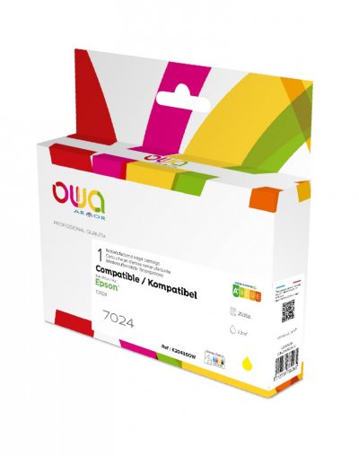 OWA  Cartouche d'encre remanufactur&eacute;e compatible EPSON T7024 - Jaune