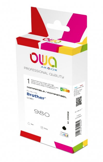 OWA  K20345OW Cartouche d'encre remplace Brother LC-980BK Noir