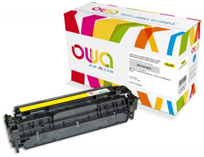 OWA   toner k15582ow remplace hp ce412a, jaune noir