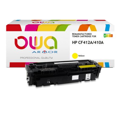 OWA   toner k15945ow remplace hp cf412a, jaune noir