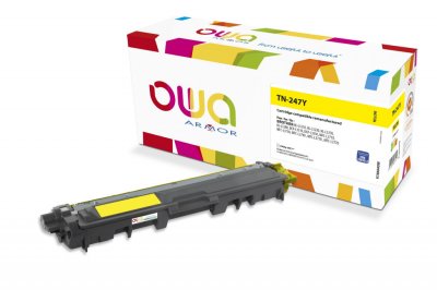 OWA  Toner remanufactur&eacute; compatible BROTHER TN247Y K18604OW Jaune