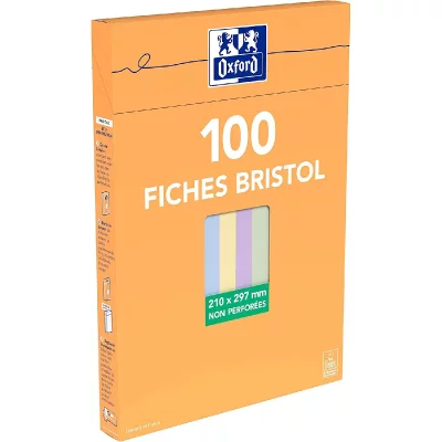 OXFORD  104 feuilles bristol - 29,7 cm x 21 cm x 2,5 cm