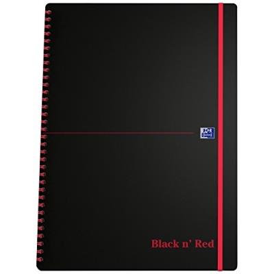OXFORD  black n red 400047654 cahier &agrave; spirales a4 140 pages noir 