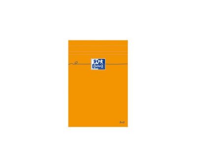 OXFORD  Bloc-notes, 110x170mm, quadrill&eacute;,80 feuilles, orange