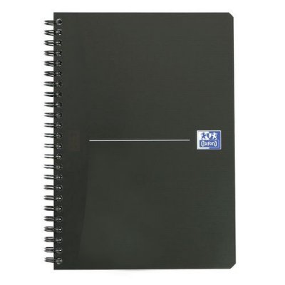 OXFORD  Cahier &agrave; reliure spirale 'Smart Black', A5, noir - Lot de 3