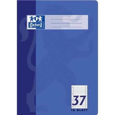 OXFORD  Cahier, A4, lin&eacute;ature 37 / lign&eacute;, 32 pages, marges - Lot de 15