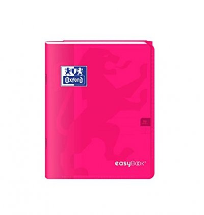 OXFORD  Cahier Easybook agraf&eacute; - 17 x 22 cm - 96p sey&egrave;s - 90g - Rose