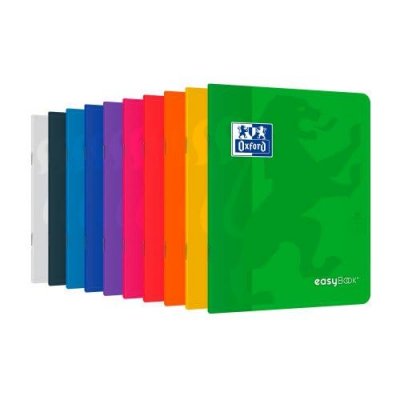 OXFORD  Cahier Easybook Agraf&eacute; 17x22cm 96 Pages 90g Couleurs Assorties