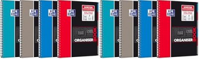 OXFORD  Cahier ETUDIANT ""ORGANISERBOOK"" A4+ 160 pages 90g lign&eacute;