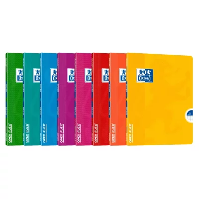 OXFORD    Cahier Openflex agraf&eacute; - 17 x 22 cm - 96 pages - Seyes
