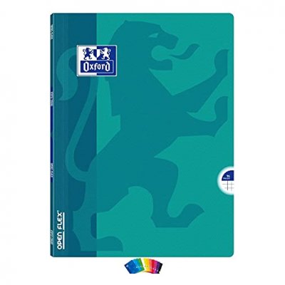 OXFORD  Cahier Openflex Piq&ucirc;re 24 X 32 Cm 96 Pages 90g 5x5 Couverture Polypropyl&egrave;ne Assortie