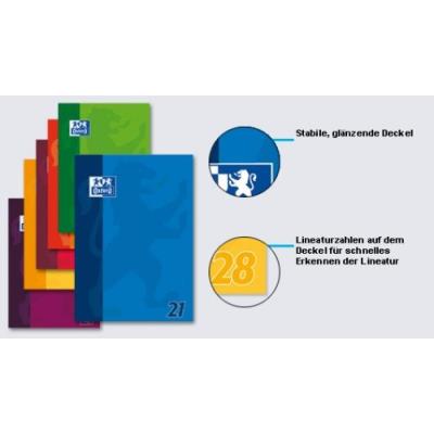 OXFORD  Cahier scolaire, A4, 100 pages, encoll&eacute; en t&ecirc;te, - Lot de 7