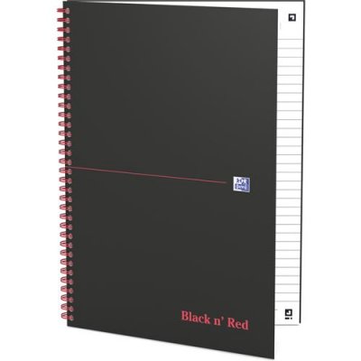 OXFORD  Cahier spirale Black n' Red, A4, lign&eacute;, carton
