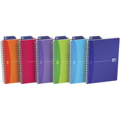 OXFORD  Cahier spirale  My Colour A5 14,8 x 21 cm - petits carreaux - 180 pages - Lot de 5