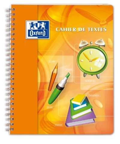 CAMBRIDGE OXFORD Cahier texte spiral&eacute; couverture polypropyl&egrave;ne 148 pages 90g Sey&egrave;s 17x22