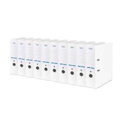 ELBA Oxford Classeur &agrave; levier Oxford plastique dos 8 cm A4 - blanc