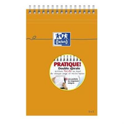 OXFORD  Lot de 10 Bloc notes, format A5, quadrill&eacute;, 160 pages, double