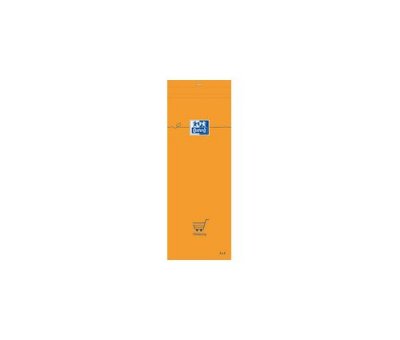 OXFORD  Lot de 3 Bloc-notes shoping orange 74 x 210 mm quadrill&eacute; 80 f