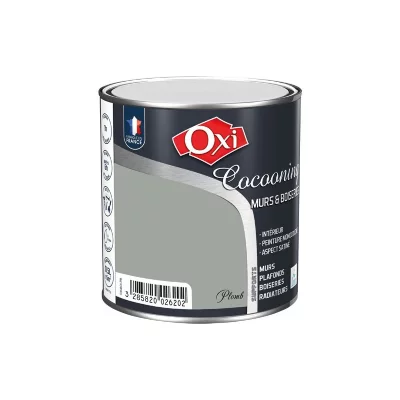 OXI  - Peinture Murs et Boiseries Cocooning Plomb 0,5 l - Plomb