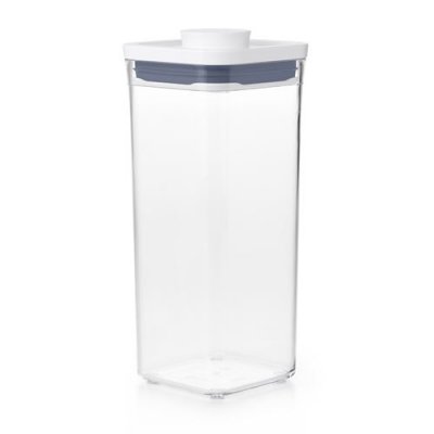 OXO  Bo&icirc;te de conservation POP petite carr&eacute;e, Plastique, Blanc, 1.6 L