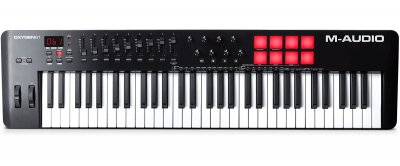 M AUDIO OXYGEN61V - Clavier ma&icirc;tre USB-MIDI 61 touches - 8 pads/pots/faders