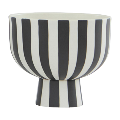OYOY LIVING DESIGN OYOY - Toppu Coupe &Oslash; 15 x H 13 cm, blanc / noir