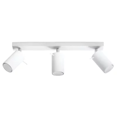 SOLLUX OZAIA Plafonnier 3 lampes design RANDY - acier - blanc