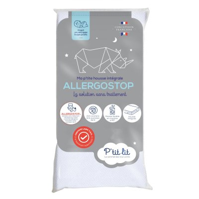 P TIT LIT P'tit Lit Prot&egrave;ge matelas b&eacute;b&eacute; Allergostop sans traitement 70x140 cm