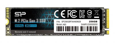 SILICON POWER P34A60 - SSD - 256 Go - interne - M.2 2280 - PCIe 3.0 x4 (NVMe)
