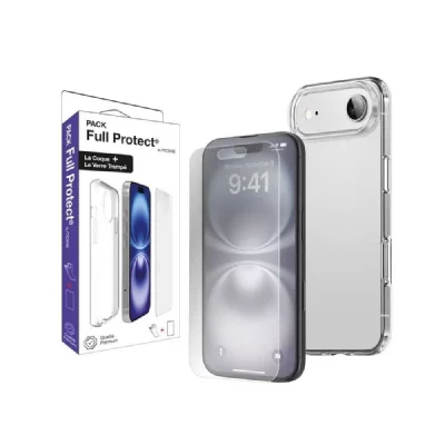 MOXIE Pack 1 Housse TPU transparente + 1 verre tremp&eacute; 2.5D iPhone 17 Air