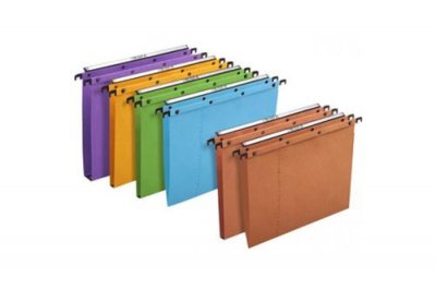 L OBLIQUE AZ Pack 10 dossiers suspendus pour tiroir AZO ULTIMATE Orange Fonds 15/30