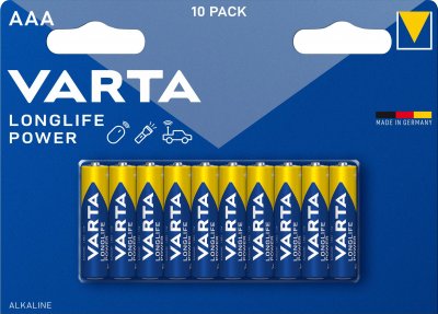VARTA Pack 10 Piles  Alkali High Energy AAA