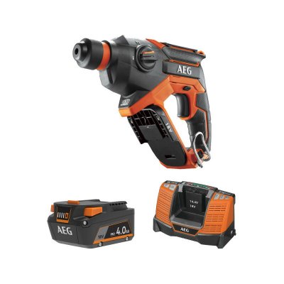 AEG Pack 18V - Perforateur Burineur SDS Plus Compact 1,5 J - Batterie 4.0 Ah - Chargeur