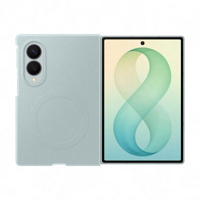 SAMSUNG Pack 2-en-1 en silicone magn&eacute;tique Pistache + Film anti-reflet Transparent pour Galaxy Z Fold 8