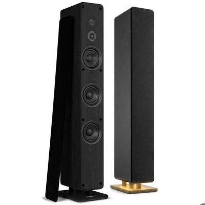 TRONIOS Pack 2 Enceintes Colonne Actives Audizio ARCO Hi-Fi 320W BT St&eacute;r&eacute;o DSP Noires
