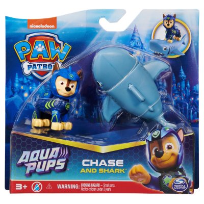 SPIN MASTER Pack 2 Figurines Paw Patrol Aqua Pups Pat&rsquo;Patrouille Mod&egrave;le al&eacute;atoire