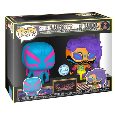 FUNKO Pack 2 Figurines Pop Comics Marvel Spider-Man 2099 & Spider-Man India
