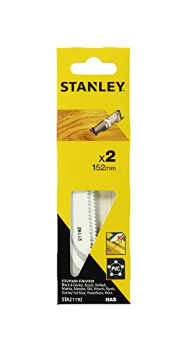 STANLEY Pack 2 Lames De Scie Sabre 15.2cm Fine Cut Sta21192-Xj 