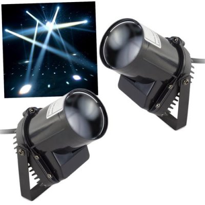 GENERIQUE Pack 2 spots &agrave; LED Blanc de 5W pour Dj's ou D&eacute;co