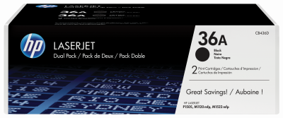 HP Pack 2 toners  laserjet 36a - noir