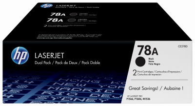 HP Pack 2 toners  laserjet 78a - noir
