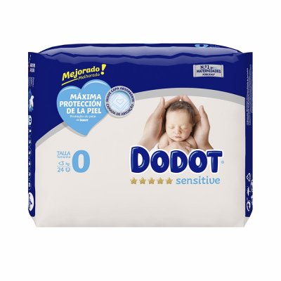 DODOT Pack 24 Couches  Sensitive Taille 0 (De 1 Kg &Agrave; 2,5 Kg)