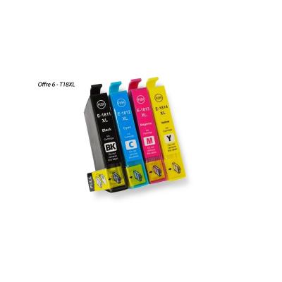 GENERIQUE Pack 4 Cartouche d encre EPSON compatible T1815 xl.