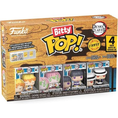 FUNKO Pack 4 Figurines Bitty Pop Demon Slayer Zenitsu with Chase Mod&egrave;le al&eacute;atoire