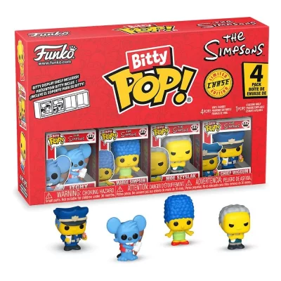 FUNKO Pack 4 Figurines Bitty Pop Simpsons Itchy 
