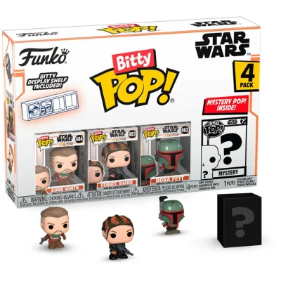 FUNKO Pack 4 Figurines  Bitty Pop Mandalorian Marshal