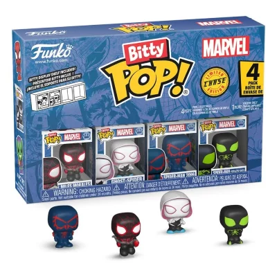 FUNKO Pack 4 Figurines  Bitty Pop Spider-Man Miles Morales 
