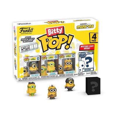 FUNKO Pack 4 Figurines Les Minions Bitty POP! Vinyl Eye Matie 2,5 cm