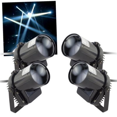 GENERIQUE Pack 4 spots &agrave; LED Blanc de 5W pour Dj's ou D&eacute;co